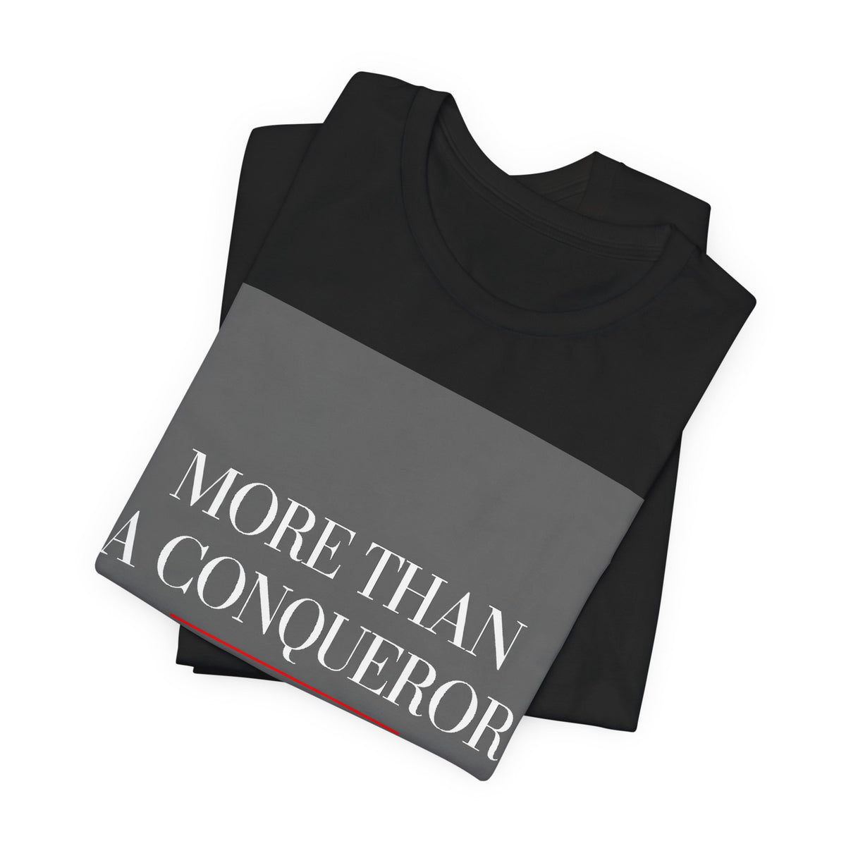 Promises of God Tee — "More Than a Conqueror" (Romans 8:37)