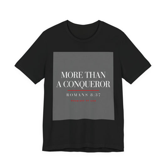 Promises of God Tee — "More Than a Conqueror" (Romans 8:37)