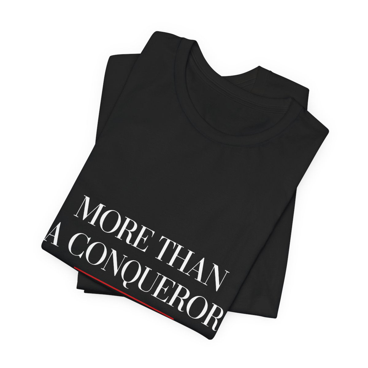Promises of God Tee — "More Than a Conqueror" (Romans 8:37)